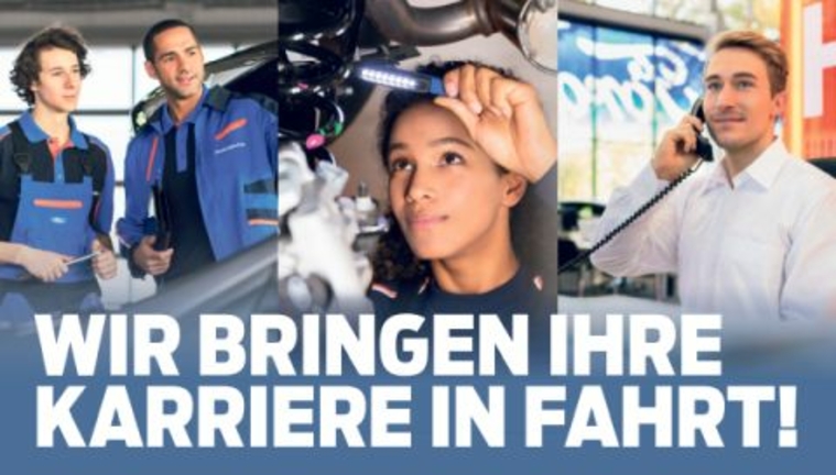 Die Abbildung zeigt verschiedene Mitarbeiter in der Automobilbranche. Jobs & Karriere bei Jungmann